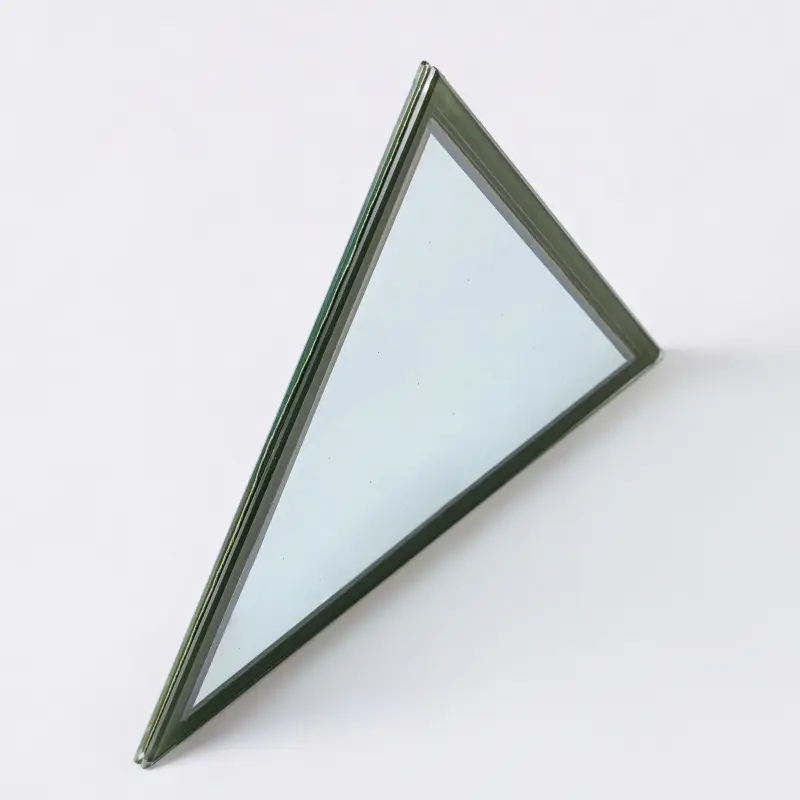 Triangular vacuum glass sample