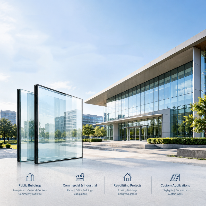Vacuum Glass for Public Energy Saving Construction Project